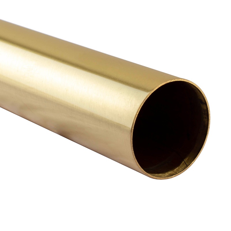 Bar Foot Rail Tubing – Length Options – Satin Brushed Brass