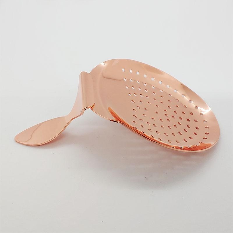 BarConic Julep Strainer – Copper Plated with Curved Handle