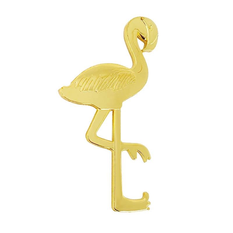 BarConic Zinc Alloy Bottle Opener – Gold Plated Flamingo