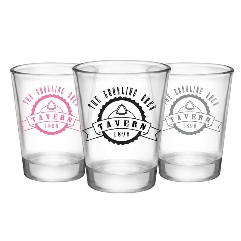Customizable Clear Shot Glass- TAVERN – 1.75 oz.