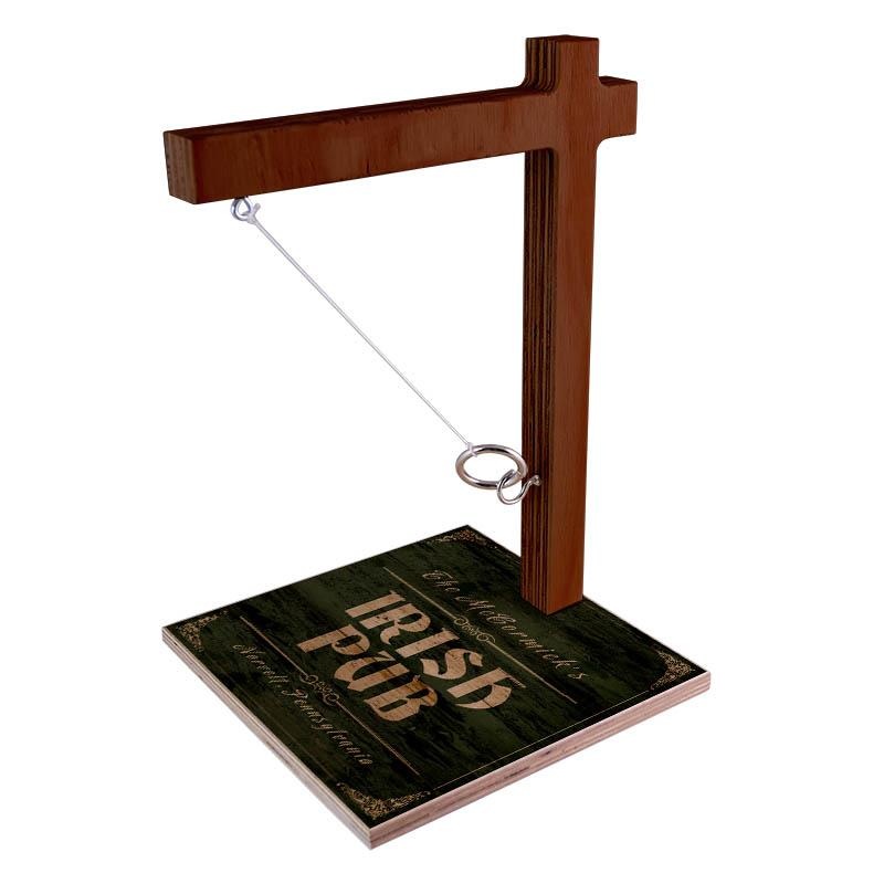 CUSTOMIZABLE Large Tabletop Ring Toss Game – Irish Pub