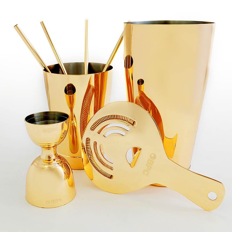 Olea 8 Pieced Bar Set – Gold Plated