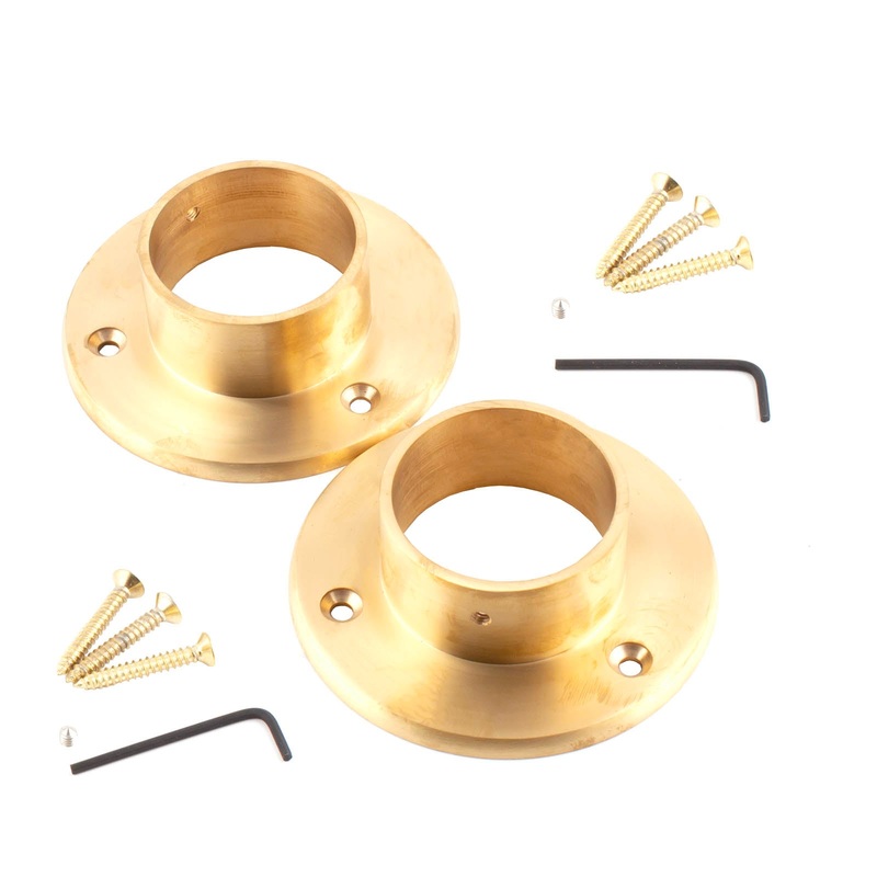 Wall Flange (Metal Options)|Polished Brass|Satin Brass|Polished Stainless Steel|Brushed Stainless Steel