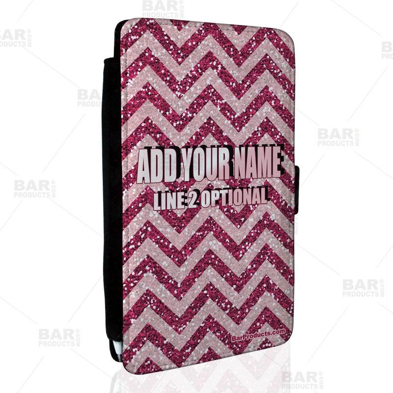 ADD YOUR NAME – Glitter Zig Zag Guest Check Pad Holder