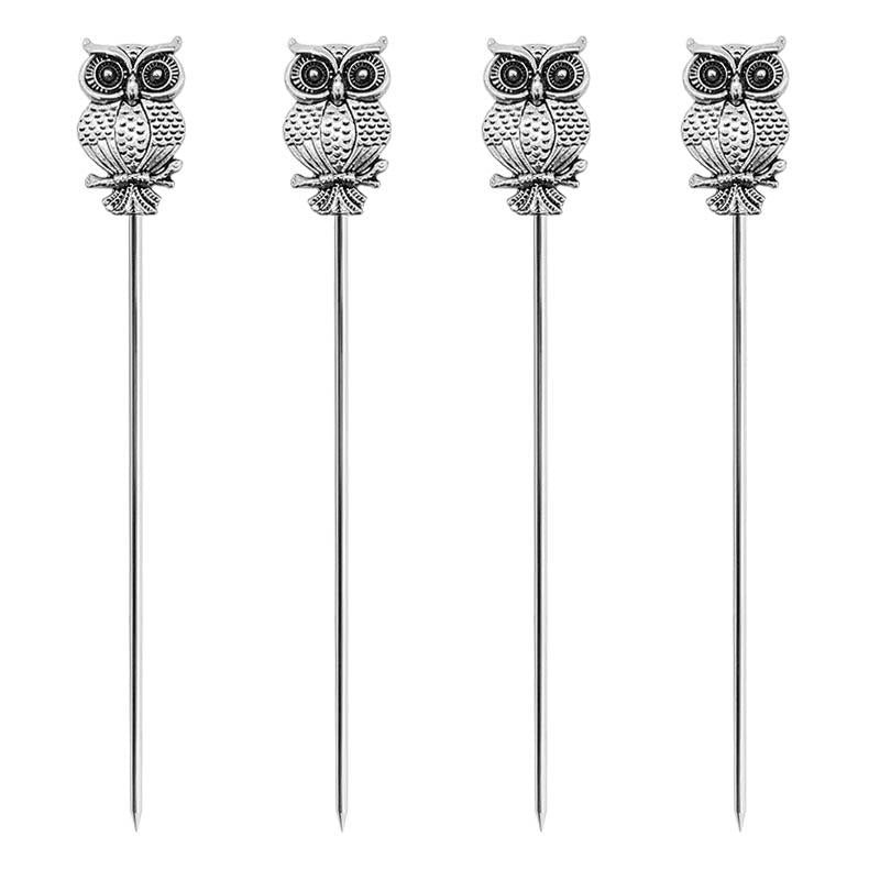 BarConic Owl Cocktail Picks – 4 Pack