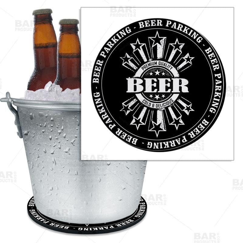 Beer Parking Beer Bucket Coaster – 8.75 Diameter (Reuseable)