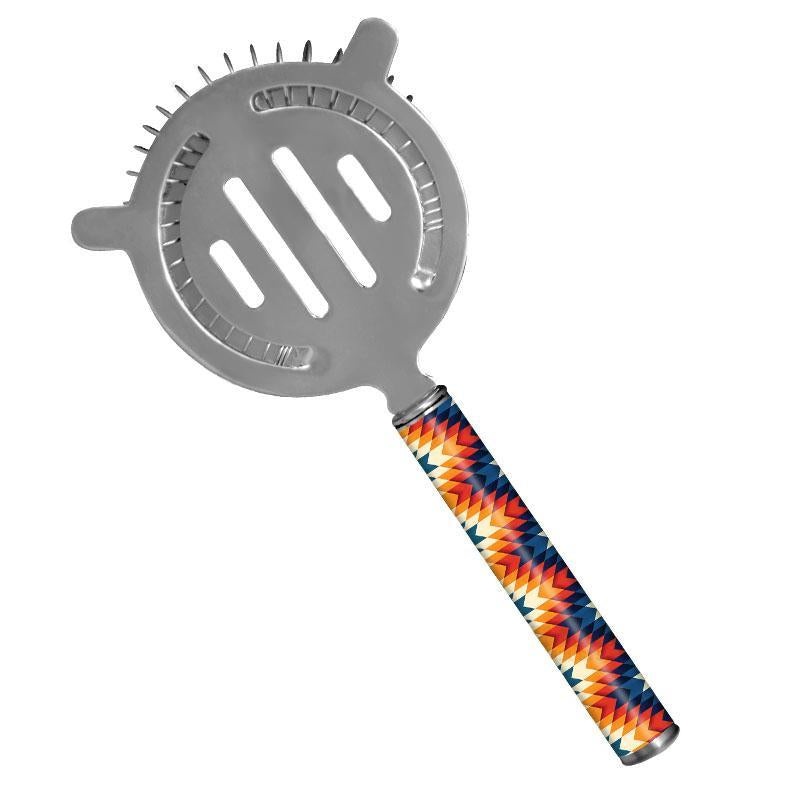 Cocktail Strainer – Pipe Handle – Colorful Geometric