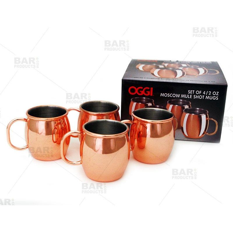 Copper Moscow Mule Mini 2 ounce Shot Cups – 4 Pack