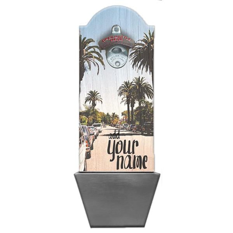 Custom Wooden Bottle Opener with Cap Catcher – Cali Palms