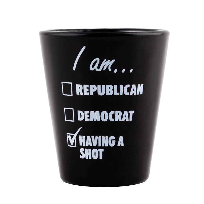 I am…Having a Shot – Printed Black Shot Glass