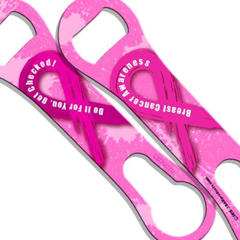 Kolorcoat V-Rod Bottle Opener – Spatter – Breast Cancer Awareness