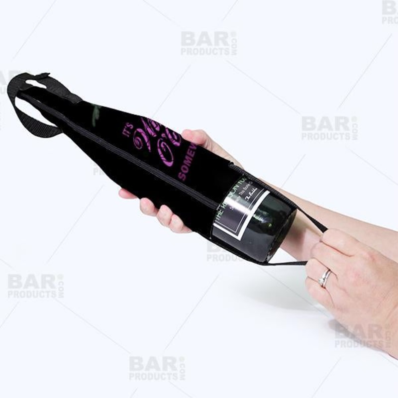 Wine O’ Clock Wine Bottle Cooler with Strap