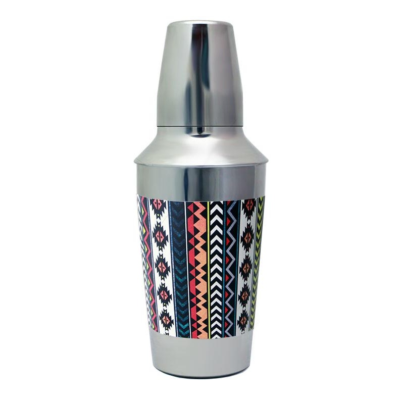3 Piece Designer 16oz. Cocktail Shaker  – Aztec