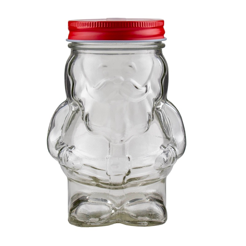 BarConic Mason Jar w/ lid – Santa – 18 ounce