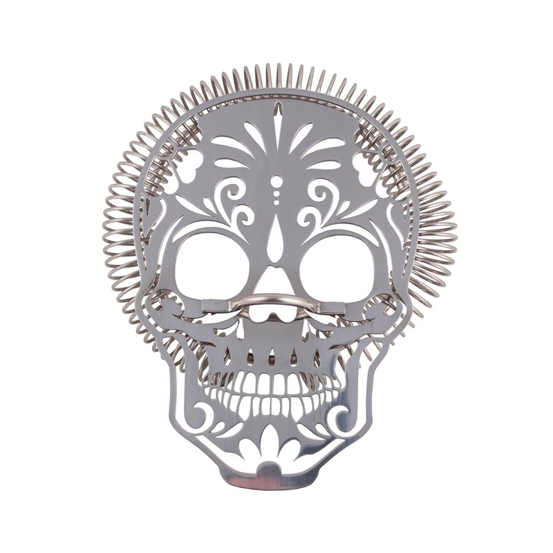 BarConic Stainless Steel Strainer – Sugar Skull