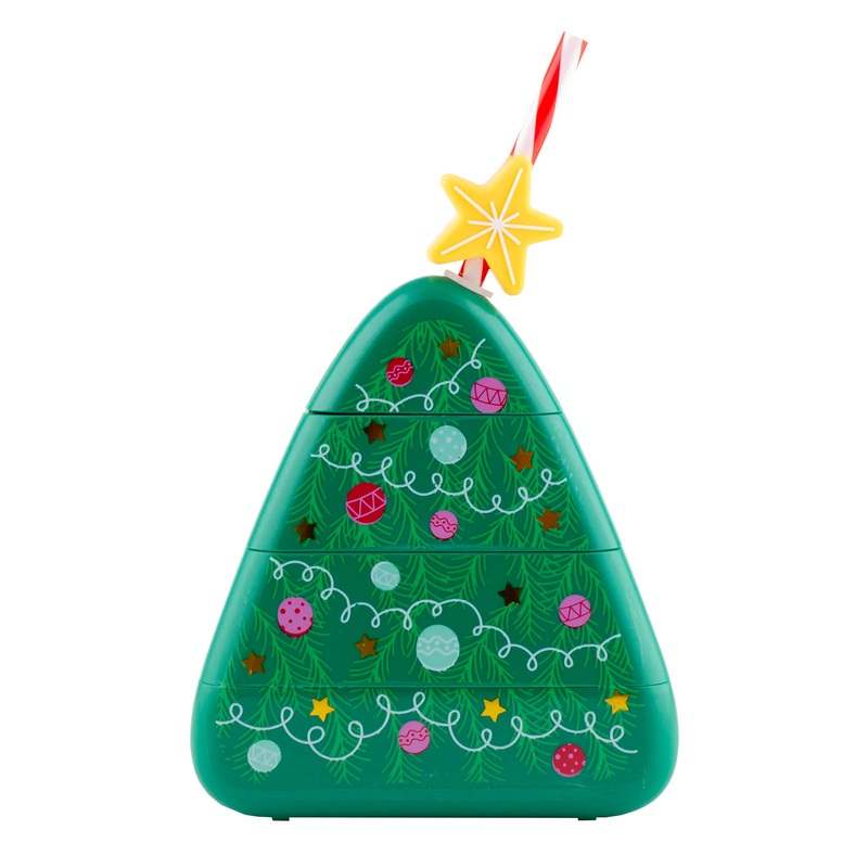 Christmas Tree Novelty Cup  with Lid & Straw – 14oz