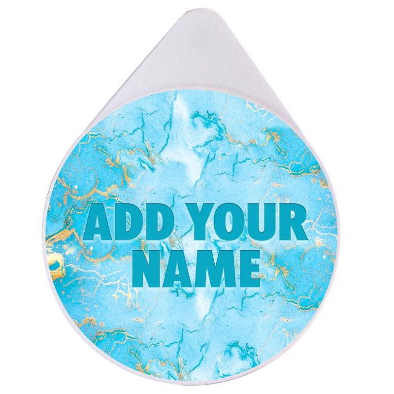 Custom Glass Rimmer Lid – Turquoise Marble