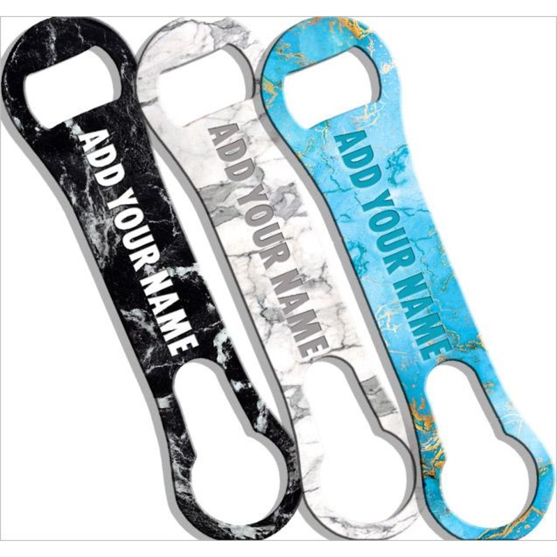 Marble Pattern V-Rod Bottle Opener – ADD YOUR NAME