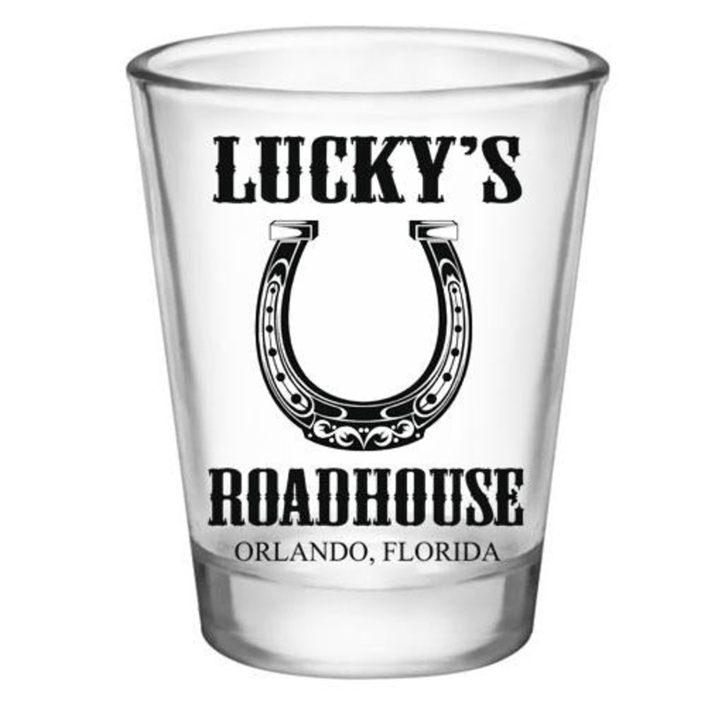 CUSTOMIZABLE Clear Shot Glass – Horseshoe – 1.75oz