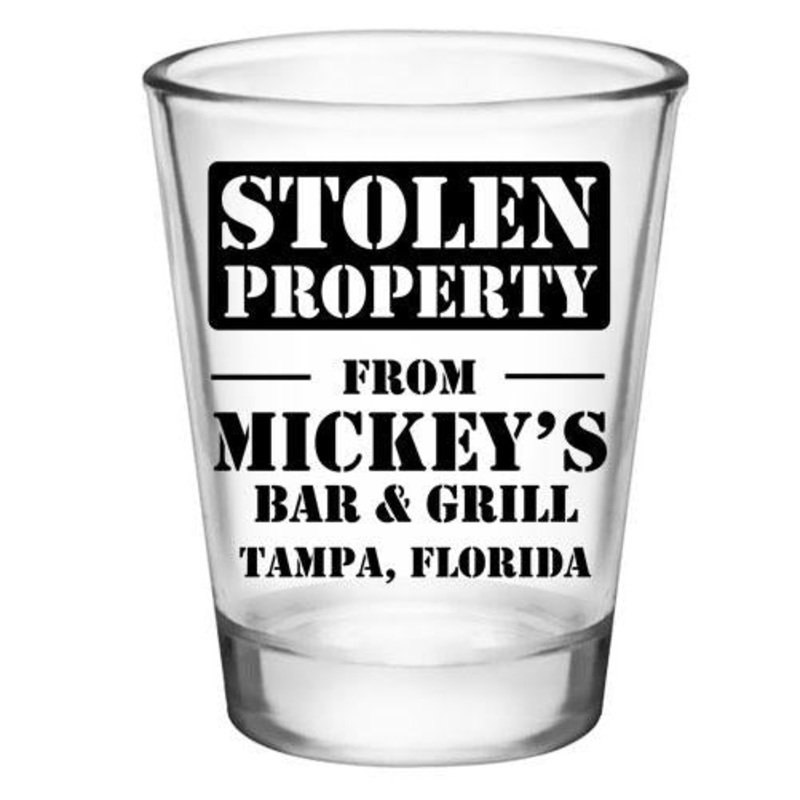 CUSTOMIZABLE – Clear Shot Glass – Stolen Property – 1.75oz