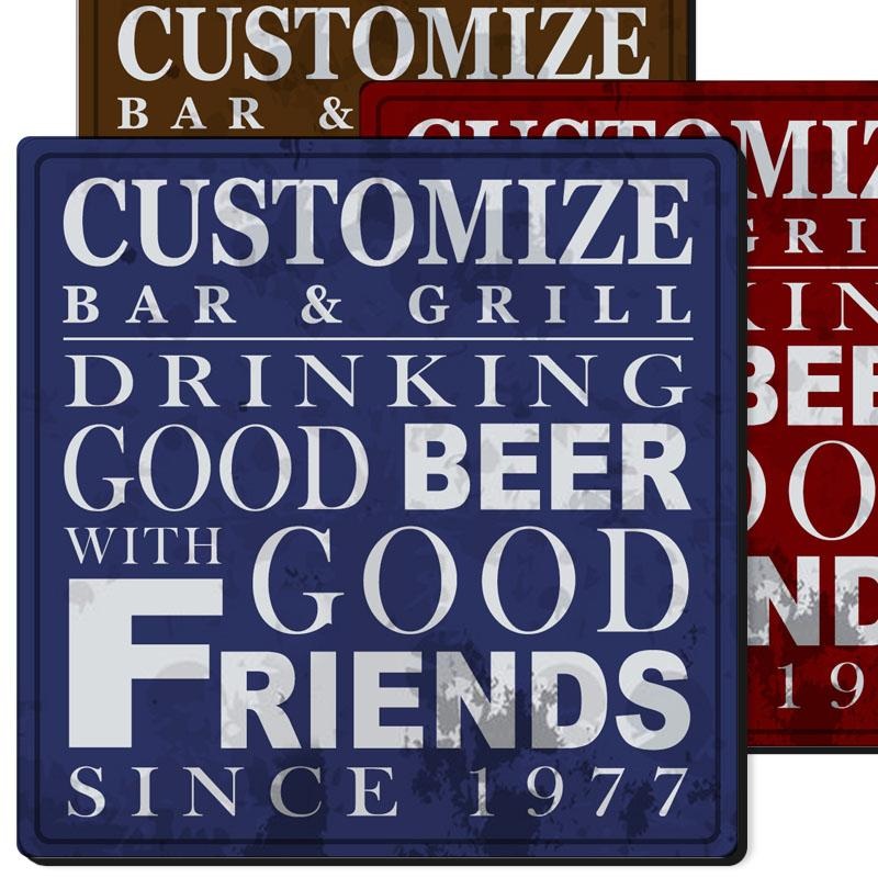 CUSTOMIZABLE Coaster – 3.5in Square Foam – Friends Design
