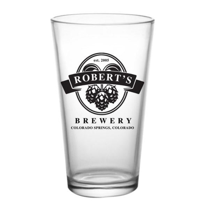 CUSTOMIZABLE Pint / Mixing Glass – Hops – 16oz