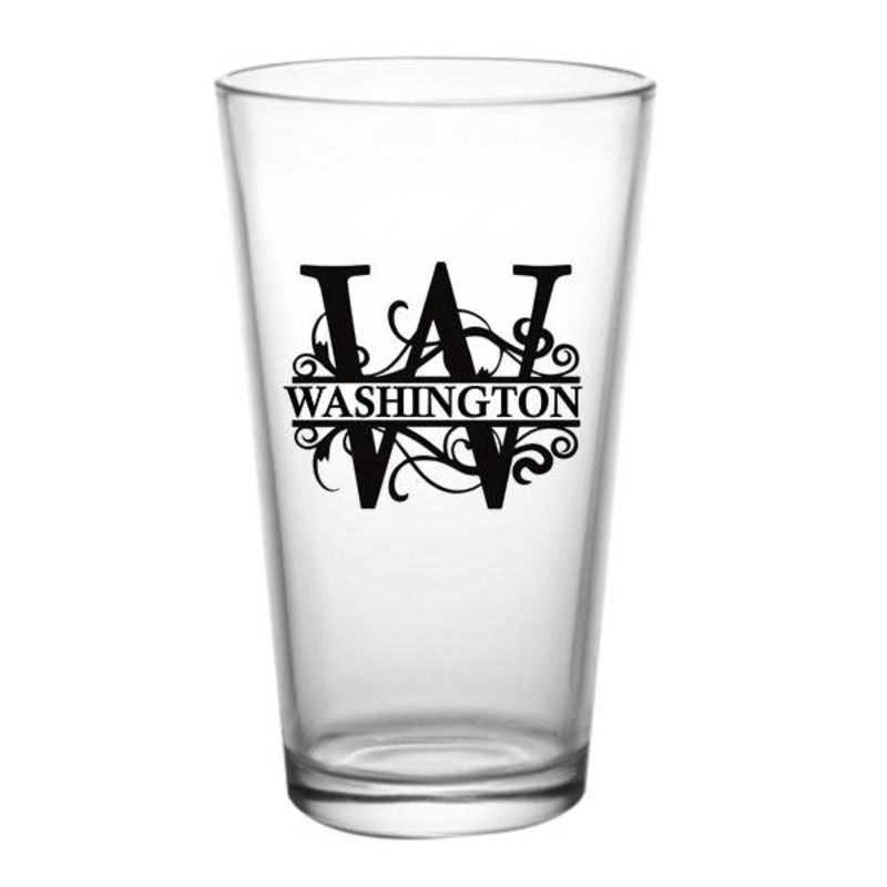 CUSTOMIZABLE Pint / Mixing Glass – Monogram – 16oz