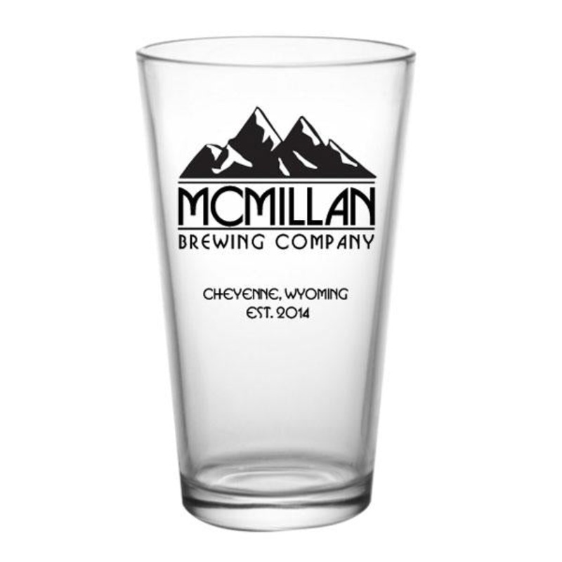 CUSTOMIZABLE Pint / Mixing Glass – Mountain – 16oz