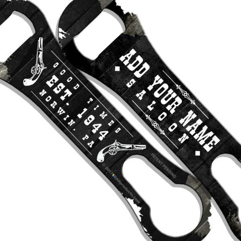 CUSTOMIZABLE V-Rod Bottle Opener – Saloon Theme