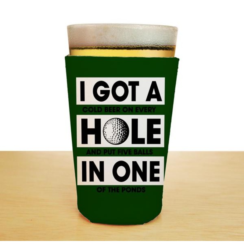 Golf Pint Glass Cooler – ADD YOUR NAME