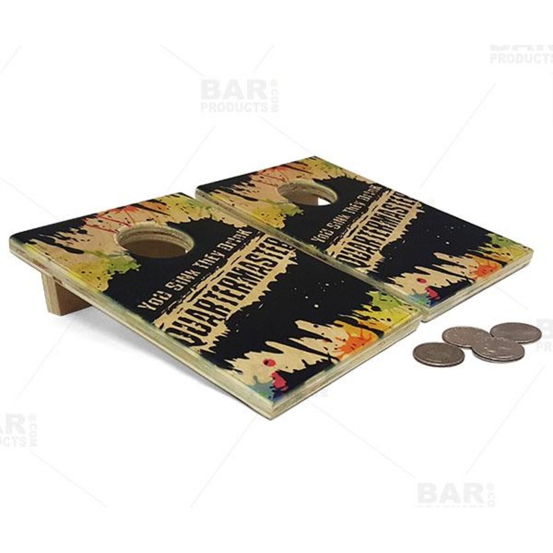 Quarter Master – Tabletop Cornhole Game with Quarters – Paint Splatter