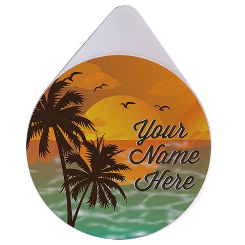ADD YOUR NAME – Custom Sunset Design Glass Rimmer Lid