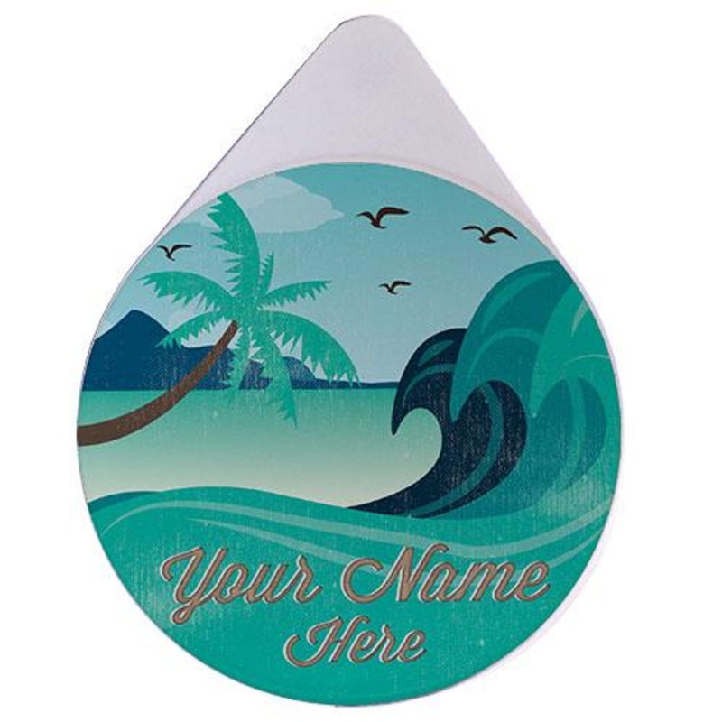 ADD YOUR NAME – Custom Vintage Surf Glass Rimmer Lid