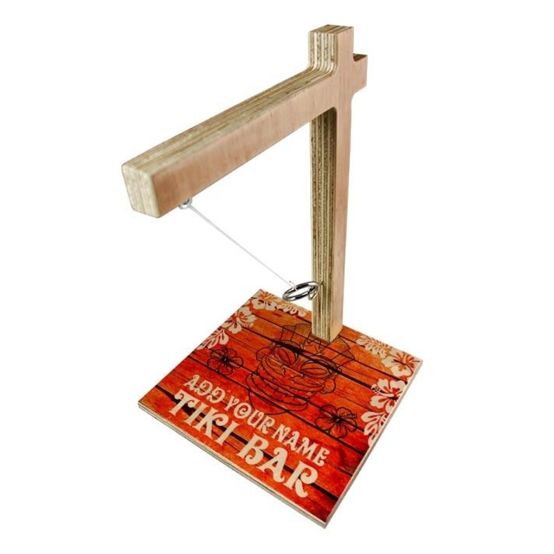 ADD YOUR NAME Large Tabletop Ring Toss Game – Tiki