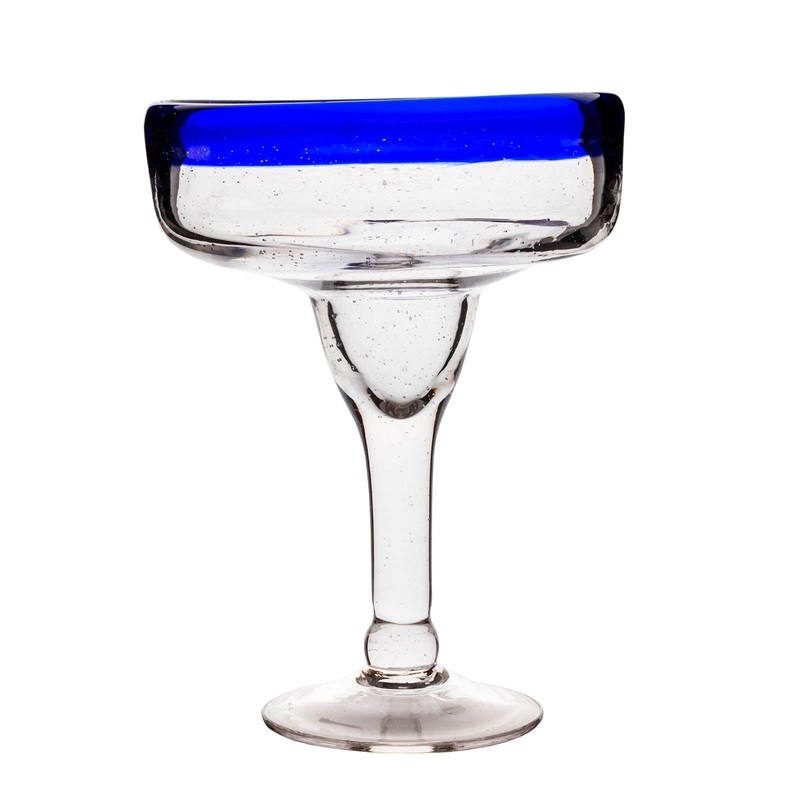 BarConic 14 oz Blue Rim Margarita Glass