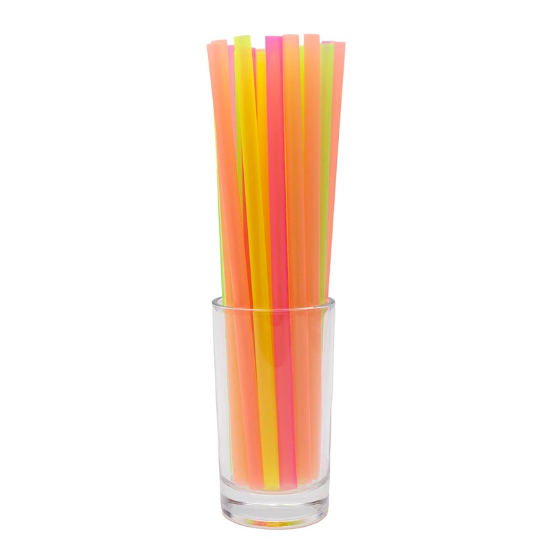BarConic Straws – 8 inch – Assorted Neon