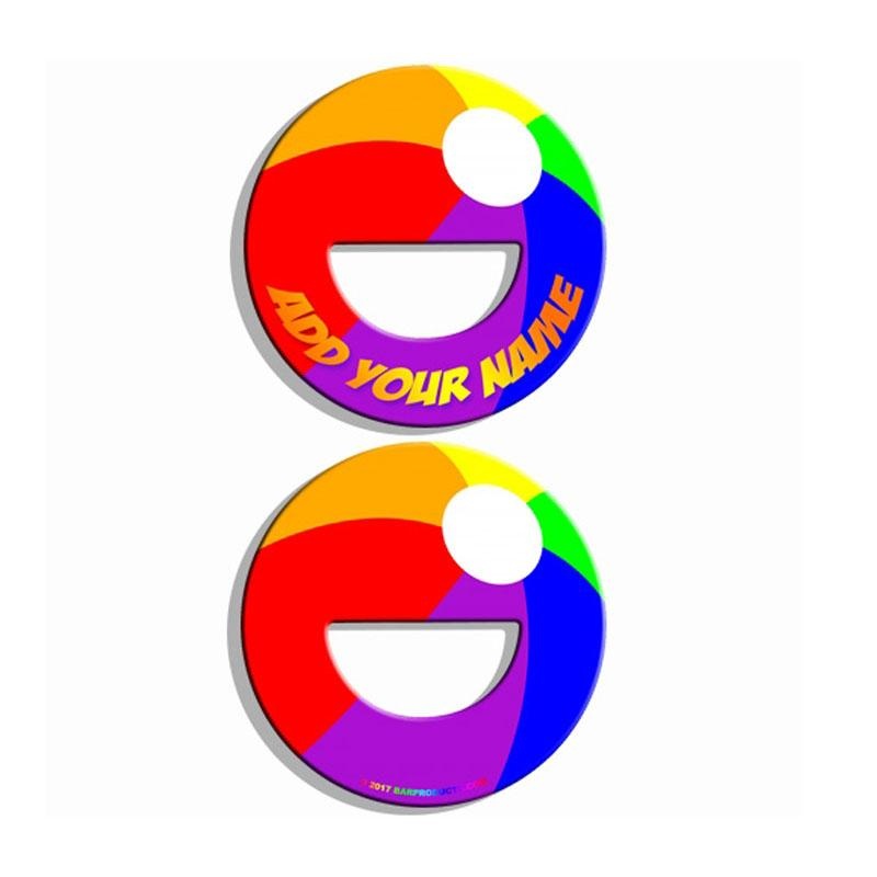 Beach Ball Round Bottle Opener – ADD YOUR NAME