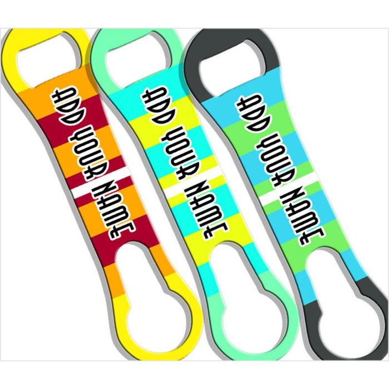 Bright Stripes V-Rod Bottle Opener – ADD YOUR NAME