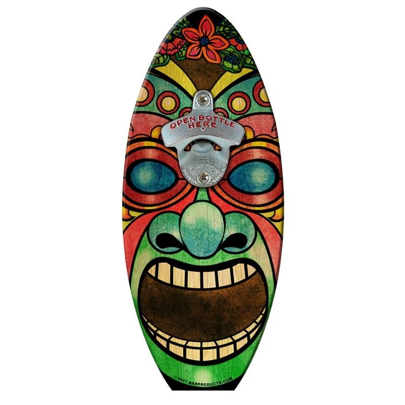 Carnival Tiki Man Surfboard Wall Mount Bottle Opener