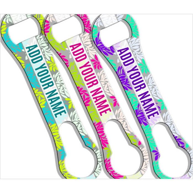 Coral Pattern V-Rod Bottle Opener – ADD YOUR NAME