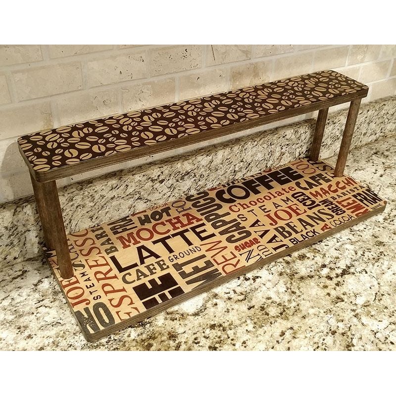 Counter Caddies – BARISTA Theme – 24 STRAIGHT Shelf
