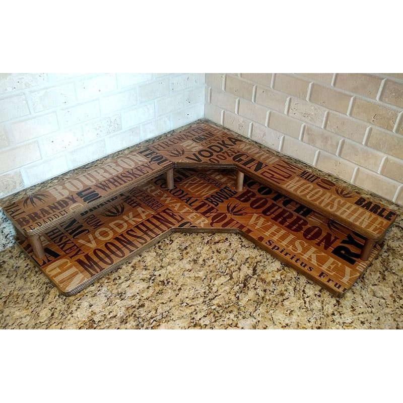 Counter Caddies – LIQUOR Theme – CORNER Shelf