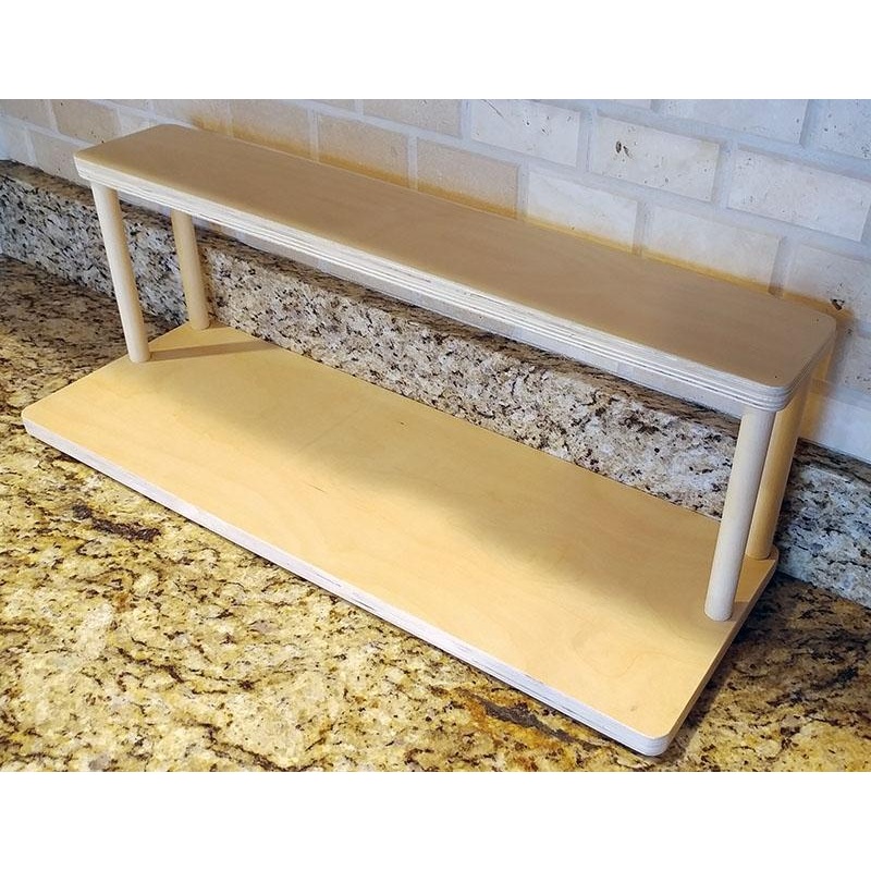 Counter Caddies – NATURAL – 24 STRAIGHT Shelf – Barista Theme