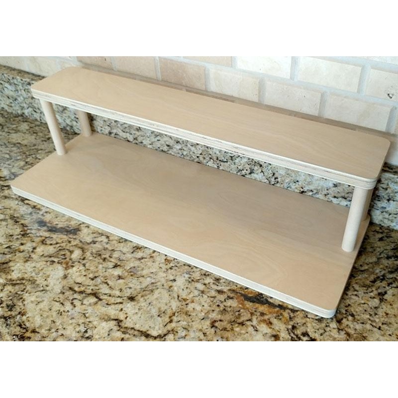 Counter Caddies – NATURAL – 24 STRAIGHT Shelf – Culinary / Spice Rack
