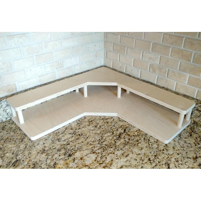 Counter Caddies – NATURAL Corner – Liquor/Wine Bottle Display