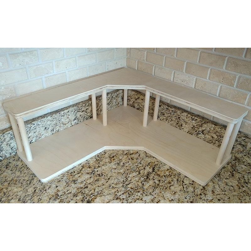 Counter Caddies – NATURAL – CORNER Shelf – Barista Theme