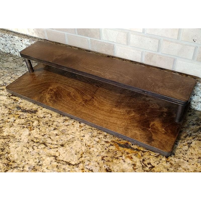 Counter Caddies – STAINED Finish – 24 STRAIGHT – Liquor/Wine Bottle Display