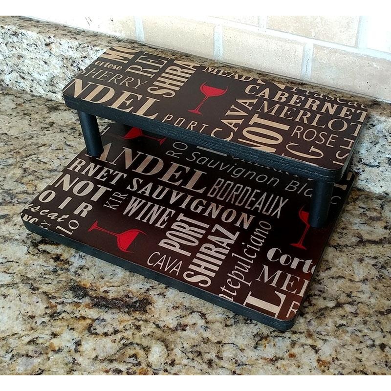 Counter Caddies – WINE Theme – 12 STRAIGHT Shelf