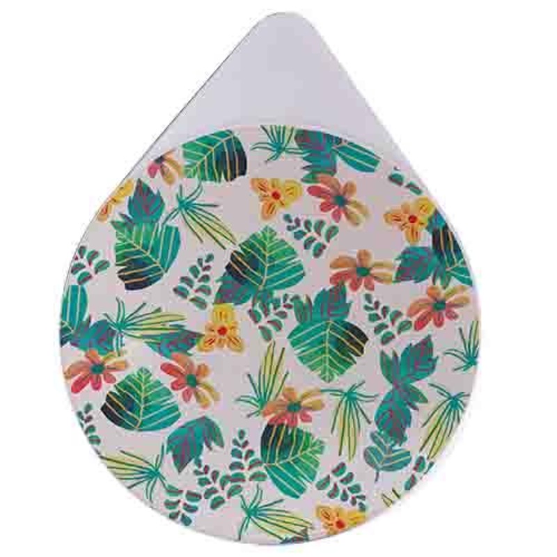 Floral Pattern Glass Rimmer Lid