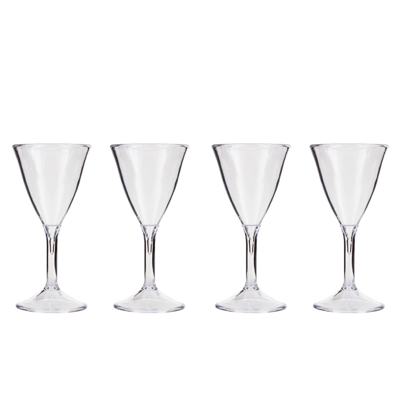 Plastic Martini Shot Glasses – 4 pack – Reusable